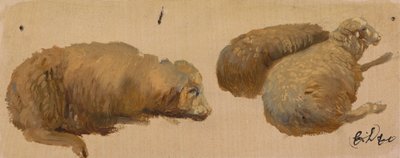 Tres ovejas descansando de Sir Edwin Henry Landseer