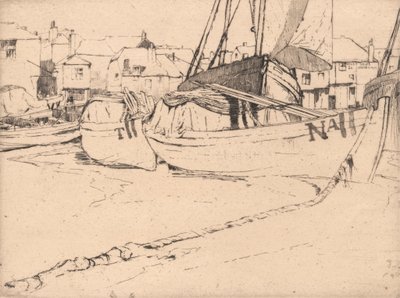 Barcos del Sena, St. Ives, Cornualles de Sir Frank Short