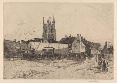 Jugadores ambulantes en Lidd, Kent de Sir Frank Short