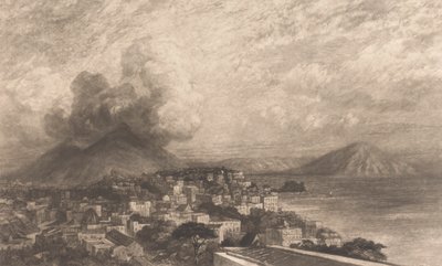 El Vesubio desde la bahía de Nápoles de Sir Frank Short