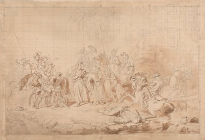 Banditti del Kurdistán ayudan a los georgianos a sorprender y llevarse a las mujeres circasianas de Sir George Hayter