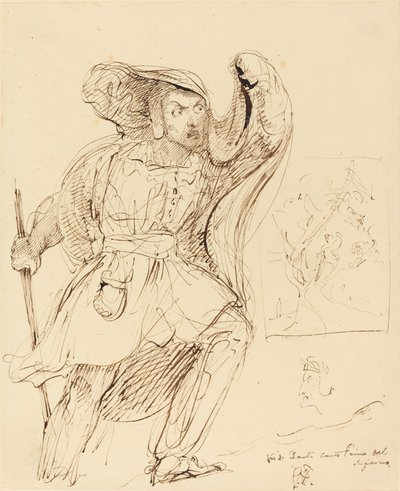 Estudios para una Escena del "Infierno" de Dante de Sir George Hayter
