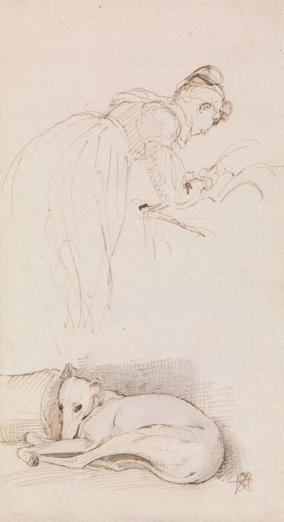 Estudios sobre la mujer y el galgo de Sir George Hayter