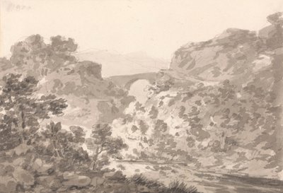 Puente sobre el arroyo, Gales del Norte de Sir George Howland Beaumont seventh Baronet