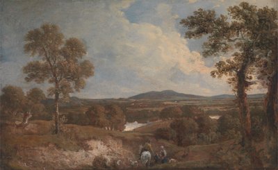 Paisaje con figuras en primer plano de Sir George Howland Beaumont seventh Baronet