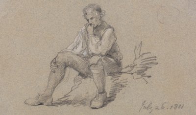 Hombre sentado de Sir George Howland Beaumont seventh Baronet