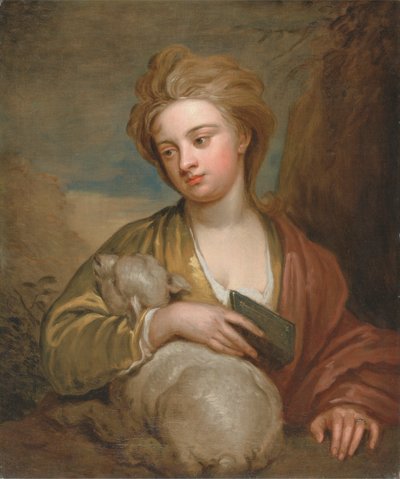 Retrato de una mujer como Santa Inés, tradicionalmente identificada como Catherine Voss de Sir Godfrey Kneller