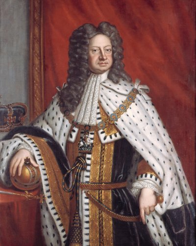 Retrato de Jorge I en túnica de unción de Sir Gotfrey Kneller
