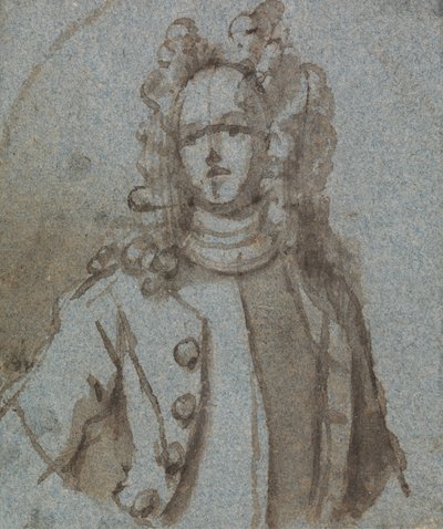Retrato de un hombre con peluca integral de Sir James Thornhill