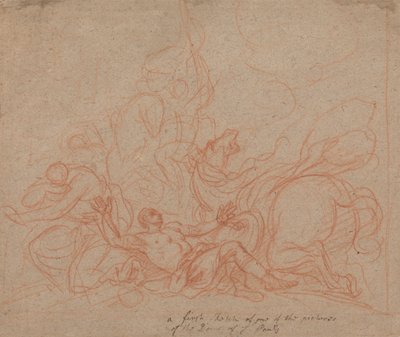 Boceto de "La conversión de San Pablo" para la cúpula de la catedral de San Pablo de Sir James Thornhill
