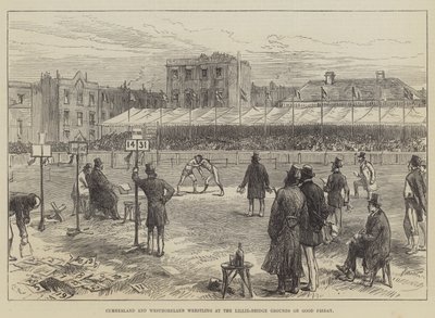 Lucha de Cumberland y Westmoreland en los terrenos de Lillie-Bridge el Viernes Santo de Sir John Charles Robinson