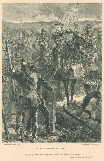 Ilustración para Enrique V de Shakespeare de Sir John Charles Robinson