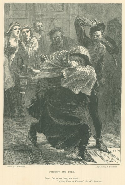 Ilustración para Las alegres comadres de Windsor de Sir John Charles Robinson