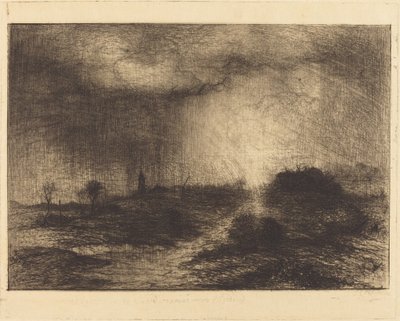 Lluvia de octubre: Posuclos en los Guardarramas, cerca de Madrid de Sir John Charles Robinson