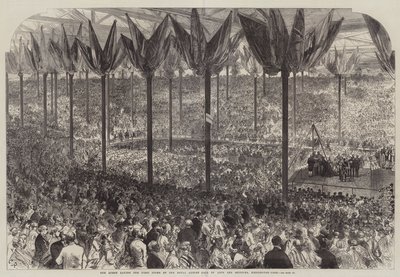 La Reina colocando la Primera Piedra del Royal Albert Hall of Arts and Sciences, Kensington-Gore de Sir John Charles Robinson