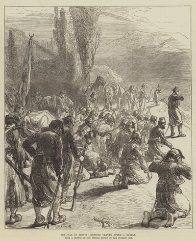 La guerra en Serbia, oración vespertina después de una batalla de Sir John Charles Robinson