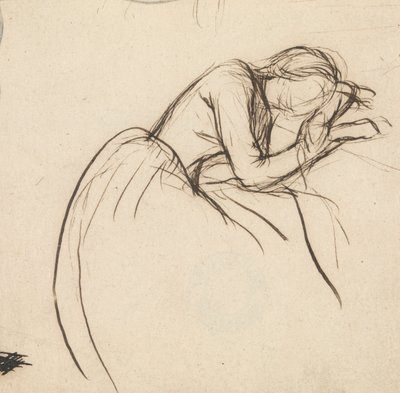 Una mujer inclinada por el dolor de Sir John Everett Millais