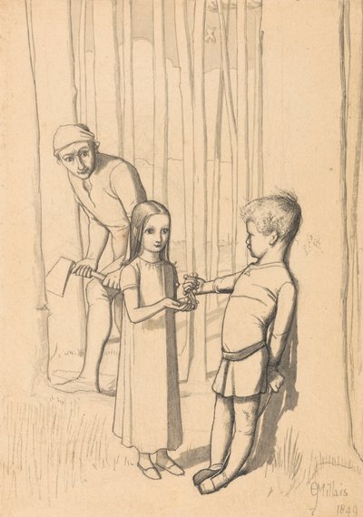 Estudio para La hija del leñador de Sir John Everett Millais