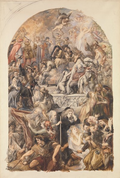 Apoteosis de los personajes de Shakespeare de Sir John Gilbert