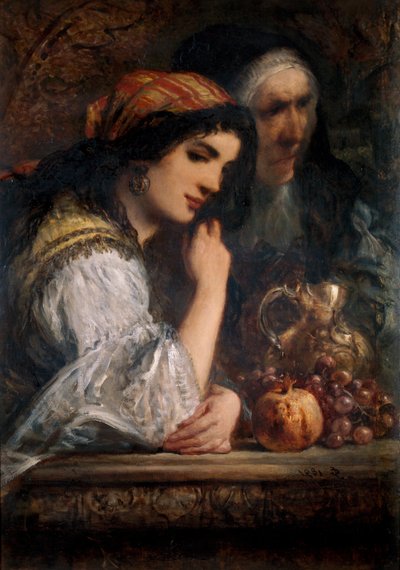 La sobrina y el ama de llaves de Don Quijote, 1891 de Sir John Gilbert