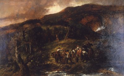 Paisaje con Grupo de Caza, 1893 de Sir John Gilbert
