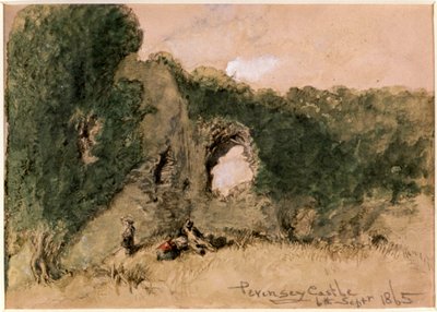 Castillo de Pevensey, East Sussex, 1865 de Sir John Gilbert