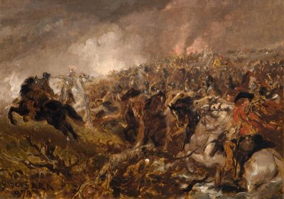 Preparándose para la carga de Sir John Gilbert