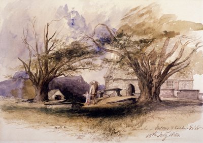 La Iglesia, Bettws-y-Coed, 1850, Bettws-y-Coed, Gywnedd, Gales de Sir John Gilbert