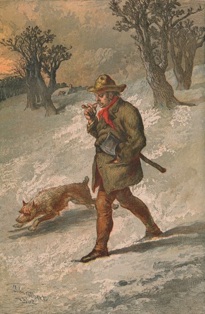 El leñador y su perro, 1862 de Sir John Gilbert