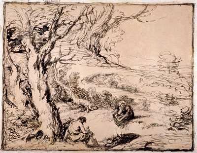 Timon y Apemantus, 1883 de Sir John Gilbert