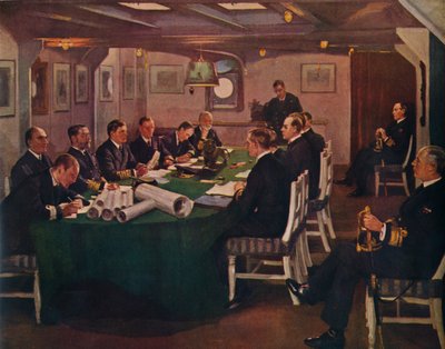 Cabina de proa, H.M.S. Queen Elizabeth, Rosyth, 16 de noviembre de 1918, 1935 de Sir John Lavery