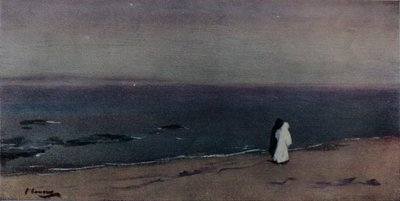 La Orilla del Mar, Luz de Luna, c1908 de Sir John Lavery