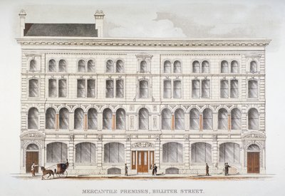 Vista de locales comerciales, Billiter Street, Ciudad de Londres, 1875 de Sir Joseph Causton and Sons