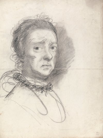 Cabeza de una anciana; estudios de la Disputa de Rafael de Sir Joshua Reynolds