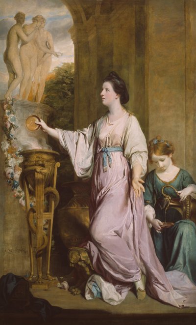 Lady Sarah Bunbury sacrificando a las Gracias de Sir Joshua Reynolds
