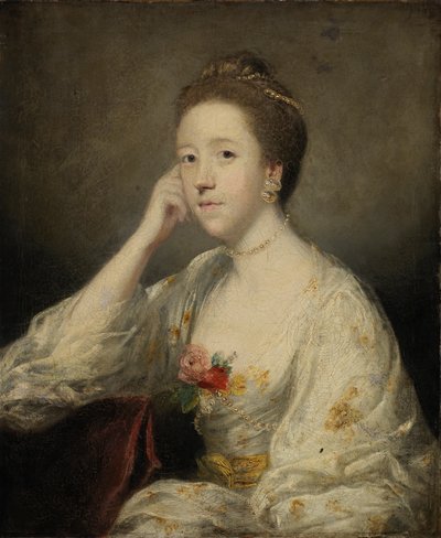 Retrato de una dama de blanco, ca. 1762-1764 de Sir Joshua Reynolds