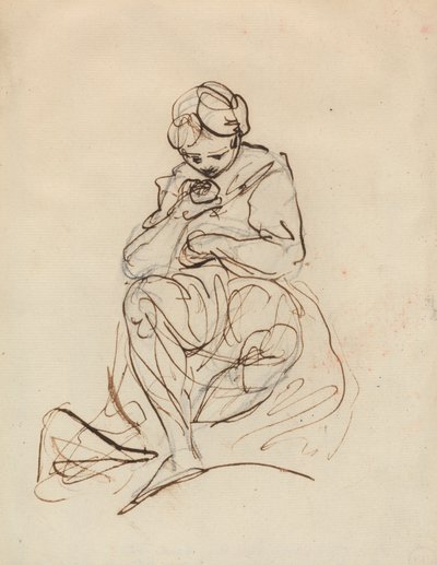 Estudio de una mujer sentada de Sir Joshua Reynolds