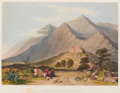 Torre en ruinas en la marcha del ejército de Maidaum de Sir Keith A. Jackson