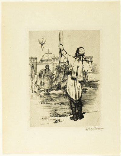 El arquero, frontispicio de La epopeya de los reyes, historias contadas de nuevo por Firdusi de Sir Lawrence Alma Tadema