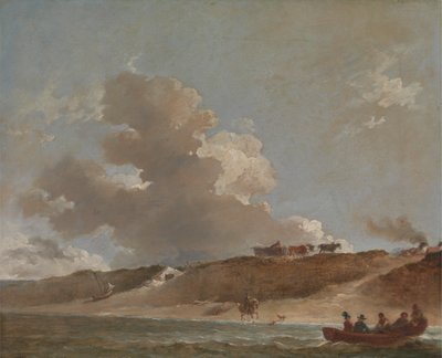Paisaje costero con un transbordador de Sir Peter Francis Bourgeois