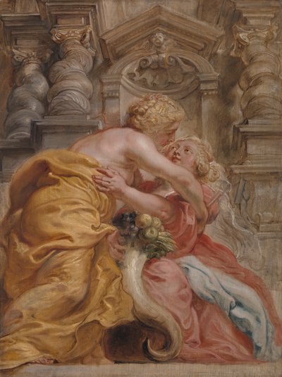 La paz abraza la abundancia de Sir Peter Paul Rubens