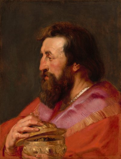 Cabeza de uno de los Tres Reyes: Melchor, el Rey Asirio de Sir Peter Paul Rubens and Studio