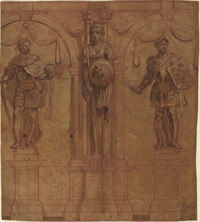 Rodolfo I y Alberto I con Pallas de Sir Peter Paul Rubens and Theodoor van Thulden