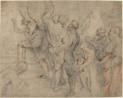 Parte de la Multitud en el Ecce Homo de Sir Peter Paul Rubens over Anonymous Italian after Titian
