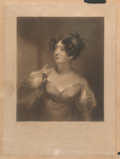 La Srta. Mellon en el personaje de Voltante en la Luna de Miel de Sir William Beechey