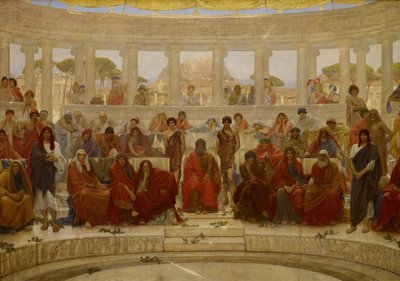 Una audiencia en Atenas durante la representación de 