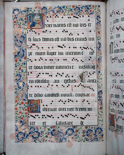 Ms 432 Temporal usado por las Hermanas de la Congregación de las Carmelitas de Brujas, escrito por la Hermana Margarita Bruynewe de Sister Cornelia Wulfekkercke