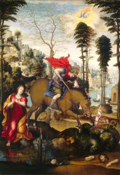 San Jorge y el Dragón, probablemente 1518 de Sodoma