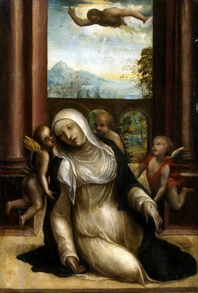 Estigmatización y desmayo de Santa Catalina de Siena de Sodoma,