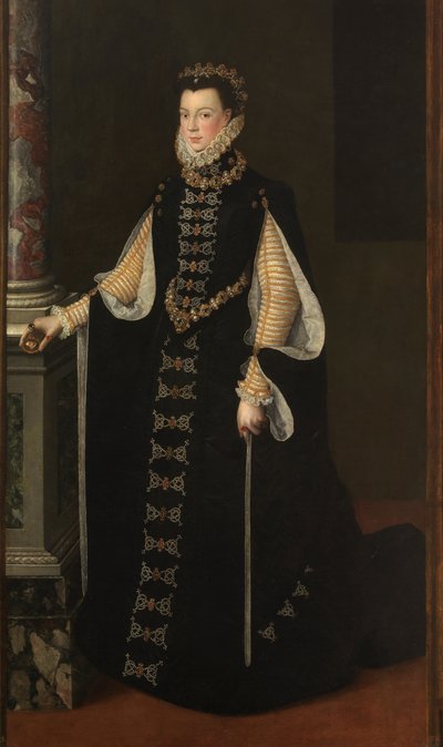 Español: Isabel de Valois sosteniendo un retrato de Felipe II Retrato de Isabel de Valois sosteniendo un retrato de Felipe II de Sofonisba Anguissola